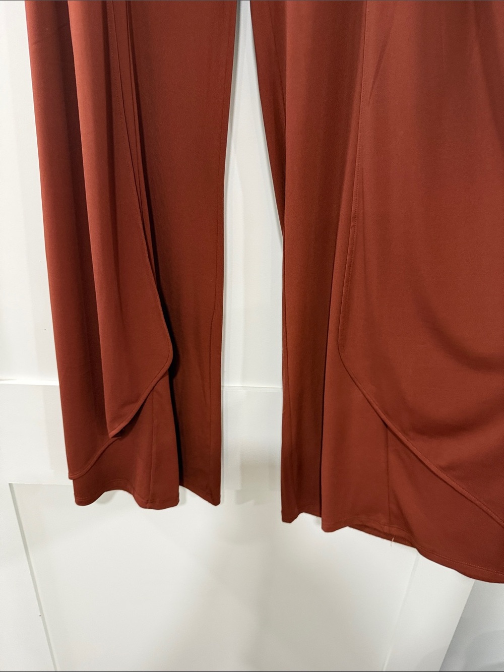 H&M Rust Wide-Leg Draped Pants - Picture 8 of 10